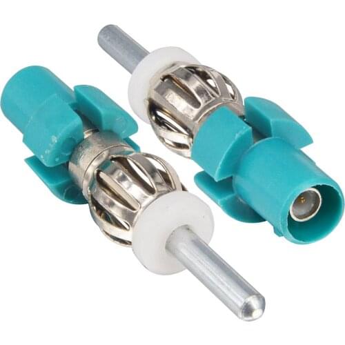 2 Pcs Car Stereo Antenna Adapter FM AM Radio Connector - Fakra to DIN Antenna Plug Converter for Car Receiver