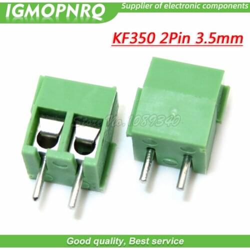 20PCS KF350-2P 3.5mm KF350 2 Pin Green Connect PCB Terminal Screw Terminal Connector Splice connector GMOPNRQ