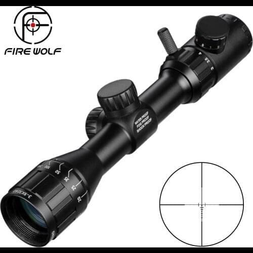 3-9x32 AO Tactical Hunting Riflescope Green Red Cross Illuminated Range Finder Reticle Optics Sight Air Rifle Scope Sniper Caza