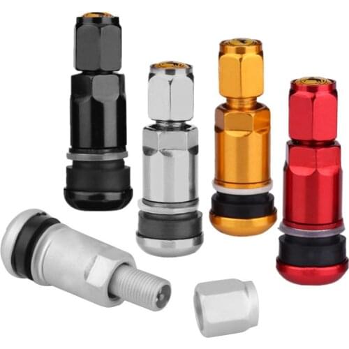 50PCS MS525 Universal metal tubeless valve and motorcycle tires valve caps aluminum alloy air valve rods for car accessories