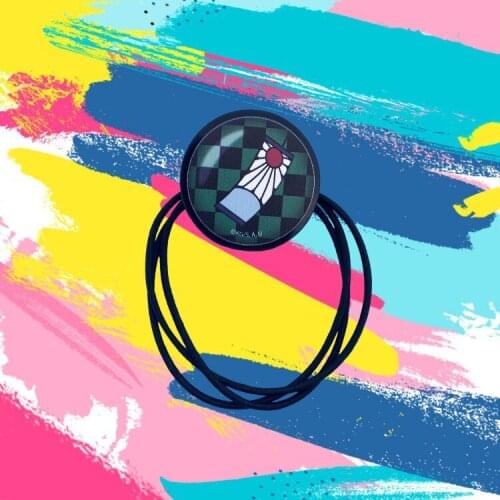 Anime Demon Slayer: Kimetsu No Yaiba Kamado Tanjirou Cosplay Elastic Hair Bands Hair Ropes Women Girl Cartoon Headwear