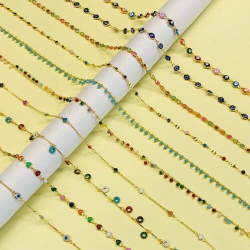 Evil Eye Enamel Beads Glasses Chain Women Hanging Mask Chain Lanyard Bohemian Sungalsses Cords Neck Holder Eyewear Accessories