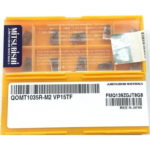 Milling Inserts 10PCS QOMT1035R-M2 VP15TF 100% original Mitsubishi Milling Cutters Blade Insert Cutting Tool Milling Inserts