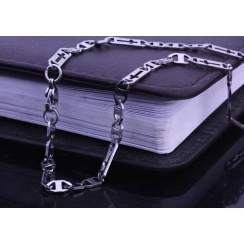 Individual cross tab chain necklaces men 316L Stainless Steel titanium necklace jewelry wholesale