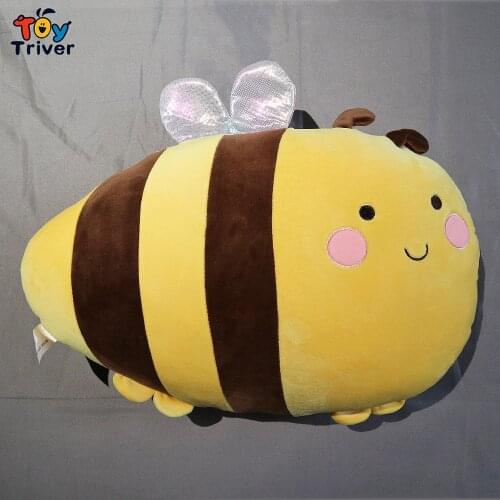 Kawaii Bee Honeybee Apis Bumblebee Plush Toys Stuffed Animals Doll Cushion Pillow Baby Kids Children Girls Boys Gifts Room Decor