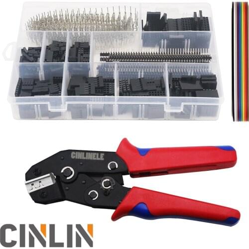 1550Pcs DuPont Terminal SET & Crimping Pliers 0.08-0.5mm 28-20 AWG Crimp Range Crimper XH2.54/PH2.0/ZH1.5/SH1.0/ 2.0/2510 Tools