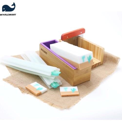 Soap Making Sets Desert Cactus Coconut Tree Molds With Bamboo Wood Tools Loaf Soap Mold Box For DIY Handmade Supplies