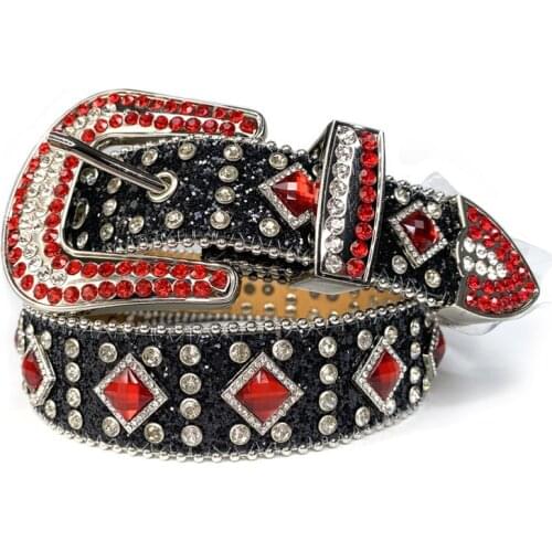 New Brand Rhinestones Belt Western Cowboy Belts For Women Man Bling Crystal Designer Diamond Studded Belt Strass Ceinture Femme