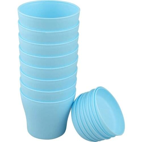 New 10 Pieces of Plastic Plant Flower Nursery Flower Pot Color Flower Plant Container Seed Starter Flower Pot with Tray