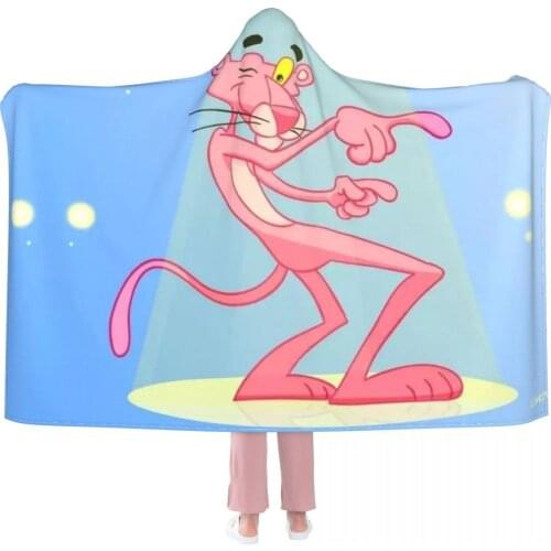 Cosplay pink panther Blankets Lovely Plush Soft Cloak Cartoon Cloak Coral Fleece Air Blankets Birthday Valentine Gifts