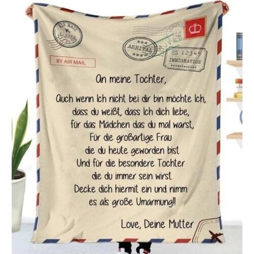 Blanket Letter Printed Quilts Air Mail 3d Print Keep Warm Sofa Child Blanket Home