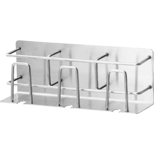 1pc Toothbrush Holders Durable Space Saving Sturdy Stainless Steel Waterproof Toothpaste Holders Toothbrush Stand Rack