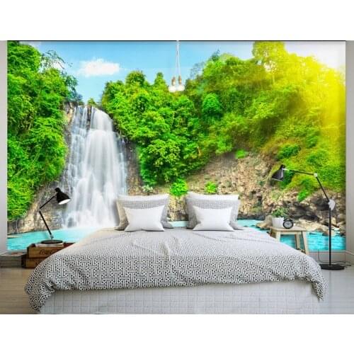 Custom photo wallpaper, mountain falls, the natural landscape of the living room sofa TV background wall paper papel de parede