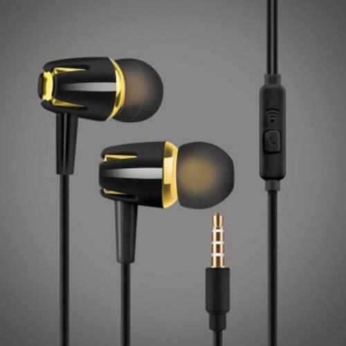 Wired colorful Stereo In-ear Headphone with Mic Earphone Electroplating Bass Handsfree Call Phone Earphone for xiaomi for huawei