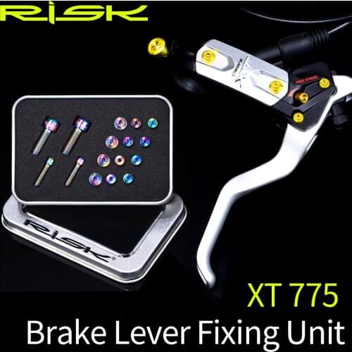 RISK 20pcs/set Titanium Bolt Screw for Shimano XT775 Hydraulic Disc Brake Mountain Bike Brake Handle Oil Cylinder Lid Bolt set