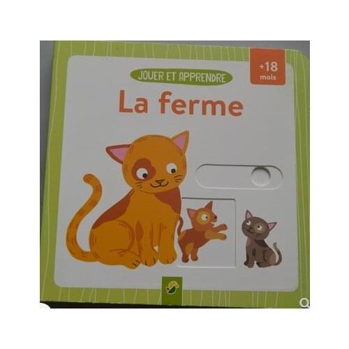 Parent Child Kids Toddler Baby French Book Early Education Enlightenment Learning Reading 3D Cardboard Book Age 0-3