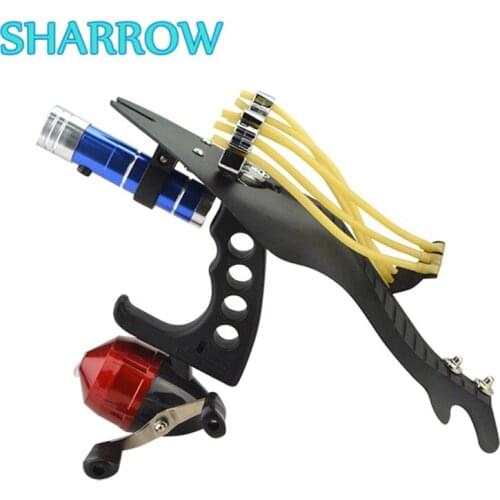 1Set Archery Fishing Slingshot Kit Catapult Bow Bowfishing Darts Reel Professional Tool For Outdoor Camping Shooting Accessories