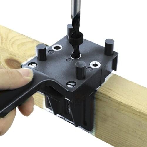 Handheld Woodworking Dowel Jig Guide For 6 8 10mm Drill Bits Wood Drilling Straight Hole Doweling With Metal Sleeve
