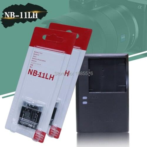 2pcs NB-11L NB-11LH Battery for Canon PowerShot A2400 A2500 A2600 A3400 A3500 A4000 With Digital Camera CB-2LDE charger