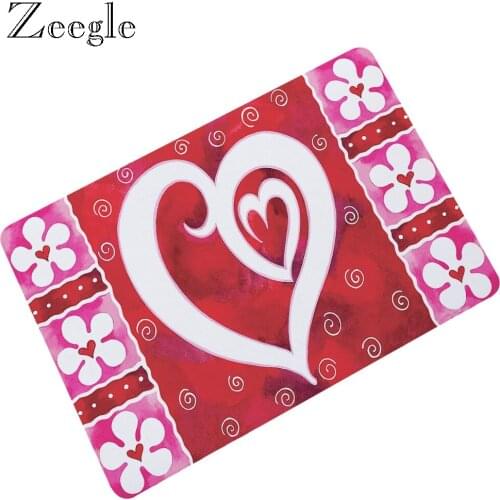 Zeegle Printed Rubber Waterproof Front Doormat Welcome Anti-slip Door Mat Hallway Foot Rug Home Decoration Mat Bathroom Soft Rug