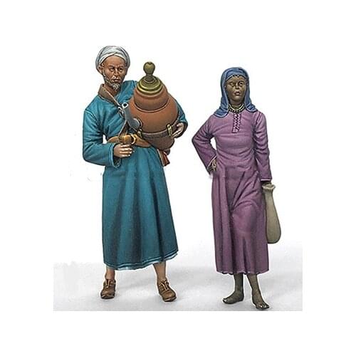 1/35 anicent stand include 2 Civilians Resin figure Model kits Miniature gk Unassembly Unpainted