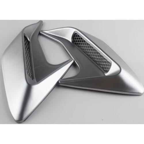 1 pair Auto shark gills simulation outlet side draught hood decoration into false tuyere car modified products