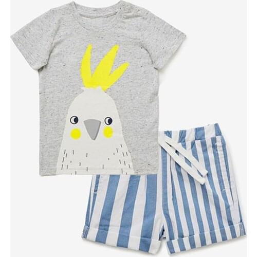 100% Cotton Baby Boys Clothes Sets Brand New Summer Children Suits Kids Short Sleeve t-shirt Pants Outfit Infant Boys Sports Set