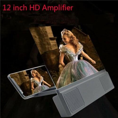 12 3D HD Video Speaker Amplifier Smartphone Stand Mobile Phone Screen Magnifier