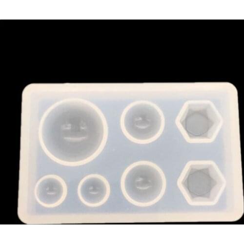 4 Pcs/set UV Silicone Crystal Epoxy Mold with Hole Pendant Small Pyramid Geometry Molds DIY Jewelry Making Mould