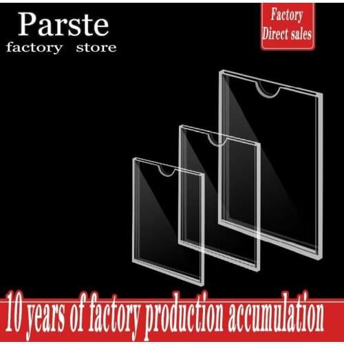 A4 Double-Layer Publicity Column Card Set Product Display Rack Insert Box Transparent 5 Inch Display Board Acrylic Card Slot