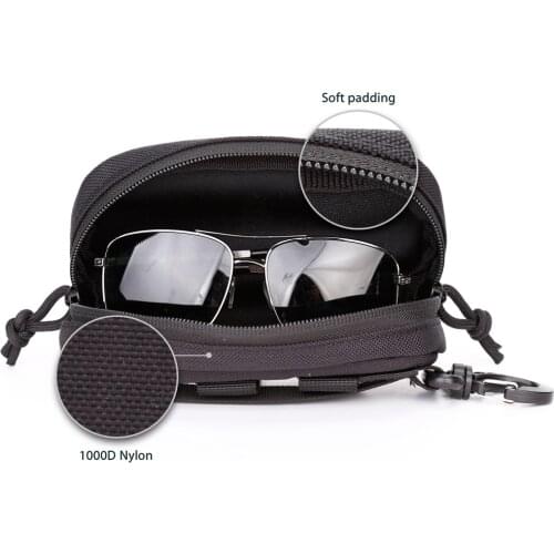 NEW MOLLE Sunglasses Eyewear Carry Case Tactical Glasses Shockproof Protective Box Portable Outdoor Camping Sunglasses Pouch