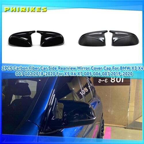 For BMW X3 G01 X4 G02 X5 G05 X6 G06 X7 G07 2018 2019 2020 M style black rearview mirror cover X3M Look rearview mirror cover