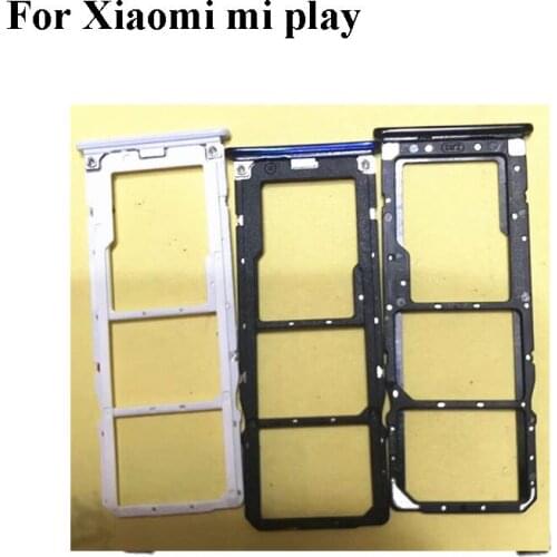 For Xiaomi Mi Play SIM Card Tray + Micro SD Card Tray Holder Slot Adapter Socket For Xiaomi Mi Play miplay replacement parts