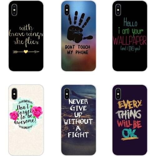 For Huawei Nova 2 3 2i 3i Y6 Y7 Y9 Prime Pro GR3 GR5 2017 2018 2019 Y5II Y6II Transparent Soft Cases Covers Proverb Phrase Motto