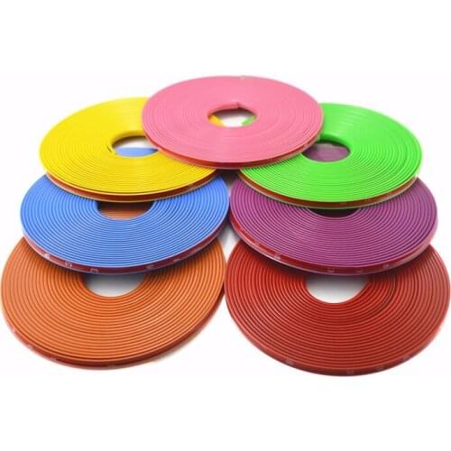Hot 8M/Roll Car Wheel Hub Tire Sticker Car Decor Styling Strip Wheel Rim Tire Protection Car Covers Accessories dropshipping