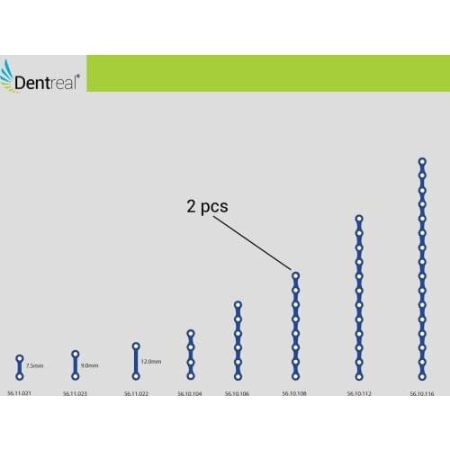 Maksillofasiyal Titanium Micro Plate for 1,6 mm screw - 56.11.108