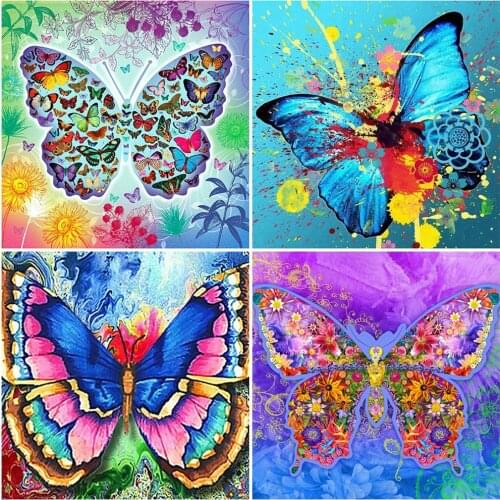 MomoArt Diamond Painting Scenic Full Square DIY Diamond Mosaic Butterfly Rhinestones Embroidery Cross Stitch Kits Handmade Hobby