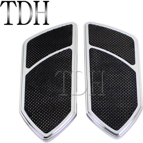 Motorcycle Chrome Rear Foot Board Passenger Floorboard Pegs Pedal Driver Foot Pegs For Harley Touring FLH FLT