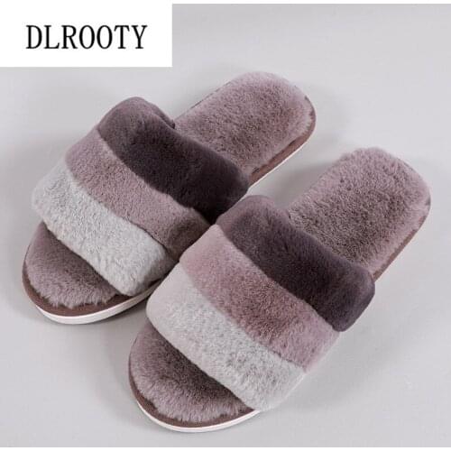 Men Slippers Indoor Flip Flops 2018 New Autumn Winter Warm Fashion Striped Platform Silent Non-slip Shoes Man Slides Flat Casual