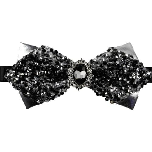 2020 Fashion New Luxury Rhinestone Bow Tie White Shirt Wedding Groom High Quality Bowtie Gifts for Men Clothing Accessories