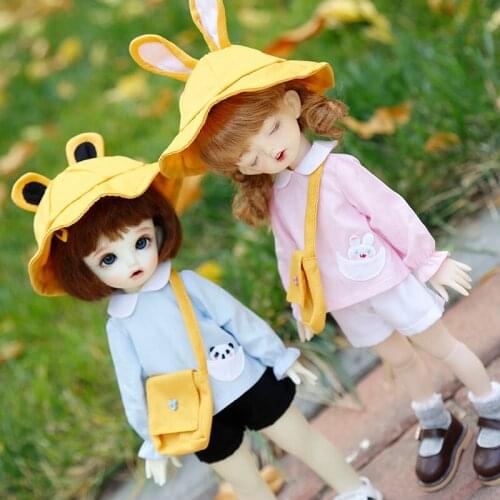 BJD doll clothes suit suitable for 1-6 size daily casual cute rabbits and bears kindergarten suits doll accessories