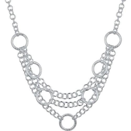 Wholesale Fashion Jewelry Necklace For Women Lady Wholesale Charm Silver Color Fashion Jewelry Pendant AN522/afaaiwha