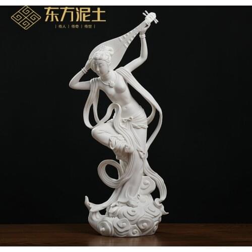 "rebound pipa" manual sculpture art ceramics handicraft furnishing articles rich ancient frame sitting room adornment