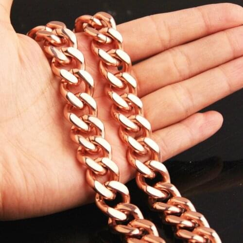 Cuban Link Chain Necklace Men Steampunk Gothic Heavy Stainless Steel Choker Punk Best Friend Wholesale and Retail Hot Sale