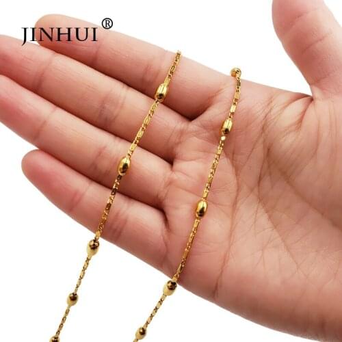 Jin Hui African Middle East women Trendy Golden Necklaces Length 50cm fashion Jewelry Birthday present Lovers Necklaces gift