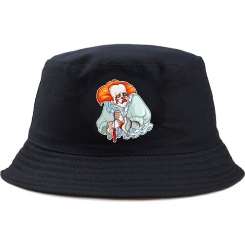 Stephen Kings It print Fisherman cap Panama Street Side Seaside Beach Tourism Bucket Hat Drivers Cap Simple Style