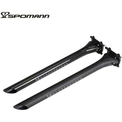 3K Black Carbon Bicycle Seatpost 27.2 / 30.8 / 31.6 * 350 400mm MTB Road Bike Seat Post 0 Offset Carbon Bicicleta Parts