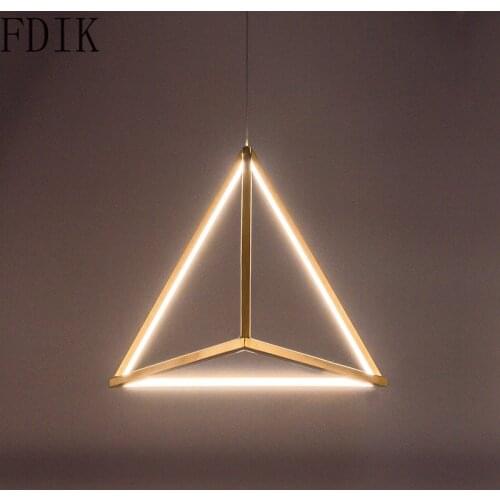 Modern Triangle Pendant Lights Led Decorative Lamps of Ceiling for Dining Room Living Room Bar Indoor Hanging Light Fixture