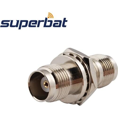 Superbat 5pcs TNC-TNC Adapter TNC Female Jack to Jack Bulkhead Straight RF Coaxial Connector