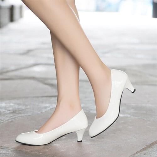 Female Pumps Nude Shallow Mouth Women Shoes Fashion Office Work Wedding Party Shoes Ladies Low Heel Shoes Woman Autumn
